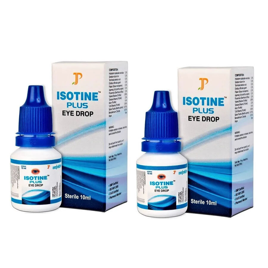 Капли для глаз Джагат Фарма Айсотин Плюс (Isotine Plus Jagat Pharma) при заболеваниях глаз 2х10 мл.