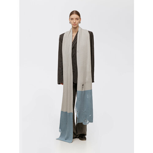 фото Шарф evgrafova,300, one size, голубой, белый