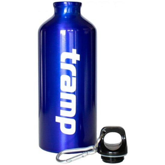 Бутылка Tramp алюминиевая в чехле 0,6 л синий