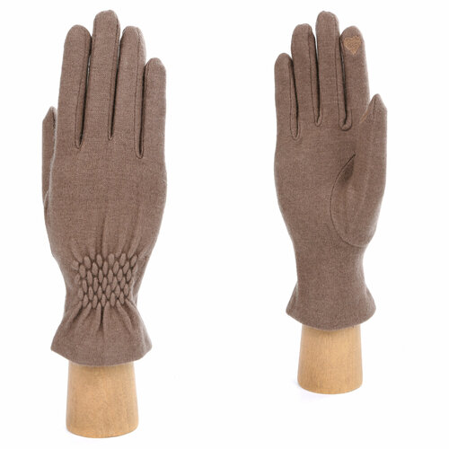 фото Перчатки fabretti, размер 7, бежевый