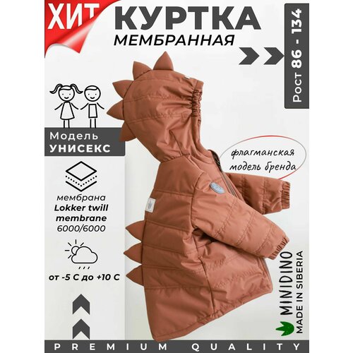 Куртка MINIDINO, размер 98, коричневый