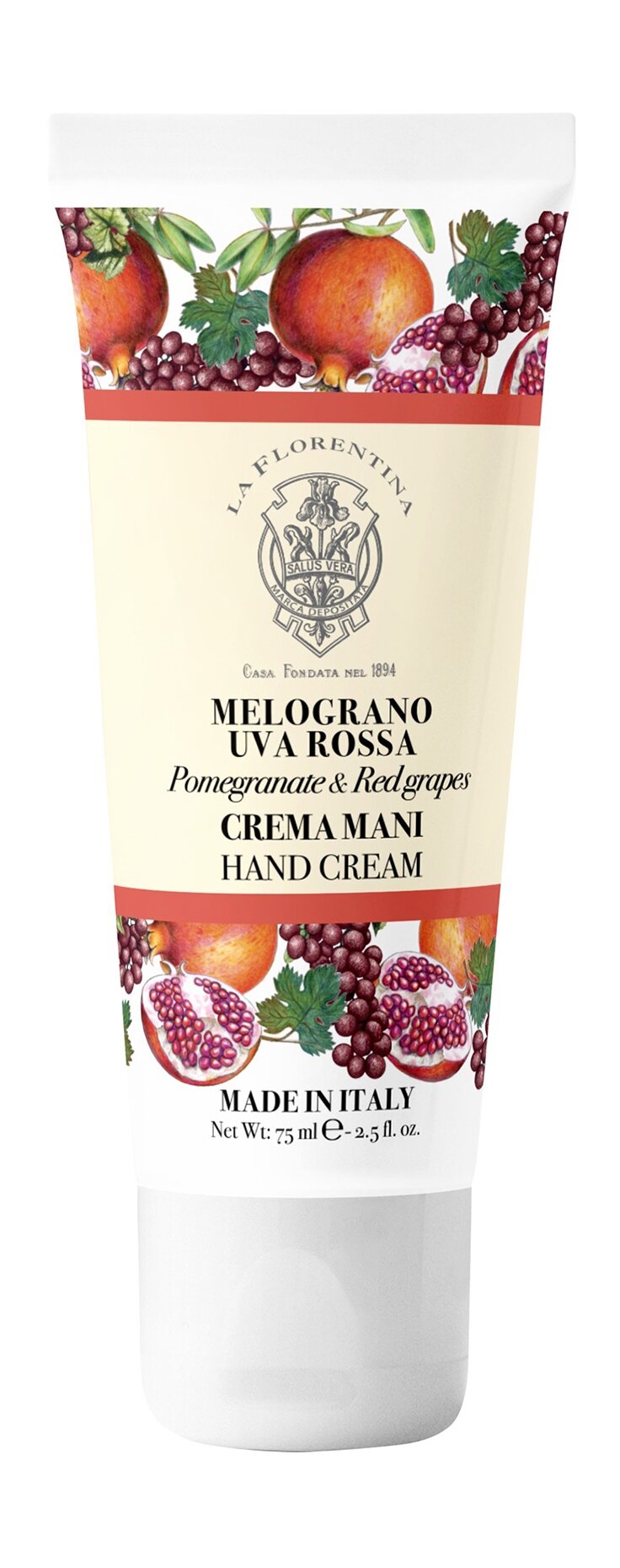 LA FLORENTINA La Florentina Pomegranate & Red Grape Крем для рук "Гранат и Красный Виноград", 75 мл