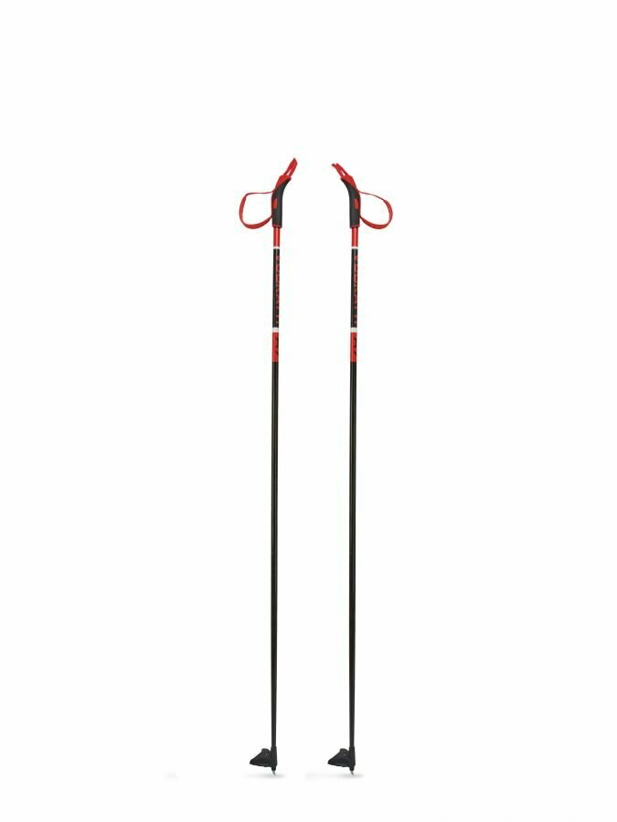 Лыжные палки VUOKATTI Black/Red 045873 стекловолокно 105 см
