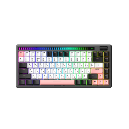 Dareu Клавиатура механическая беспроводная Dareu A84 Pro White-Black белый черный 84 клавиши switch BlueSky V3 linear подсветка RGB подключение проводноеBluetooth24GHz аккумулятор 2000mAh 3439000₽