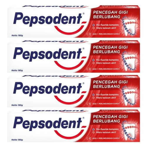 Зубная паста Pepsodent Защита от кариеса, 4 шт х 190 гр зубная паста pepsodent защита от кариеса 75 гр х 6 шт