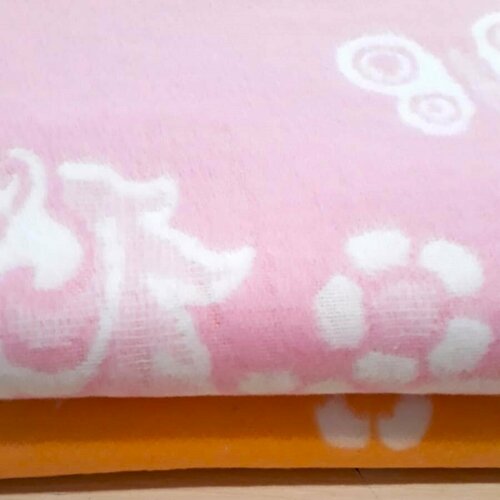 фото Одеяло байковое «цветочные лошадки», 118*100 розовый "ермолино" россия . арт. е-57-6етж-3