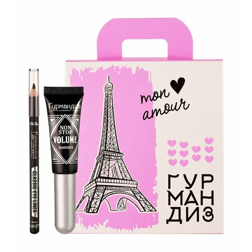 Гурмандиз Набор (Тушь для ресниц 9 мл, Черная + Карандаш Classic Eye Liner 0,78 г, Черный)