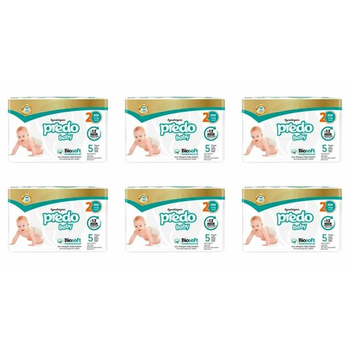 Predo Baby Подгузники детские, р. 2, 2-6 кг, 5 шт, 6 уп