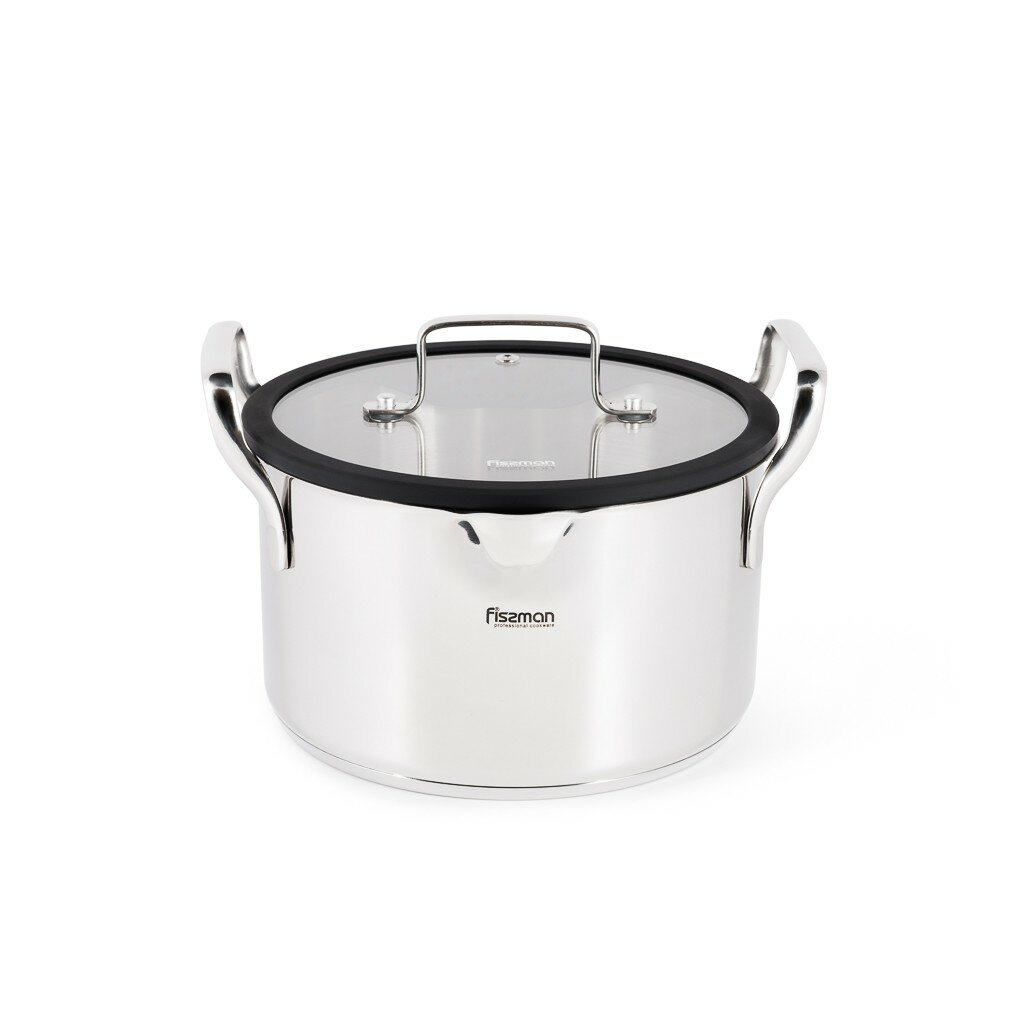 Кастрюля Fissman Fabia 20x11,5 см / 3,45 л со стеклянной крышкой - фото №14