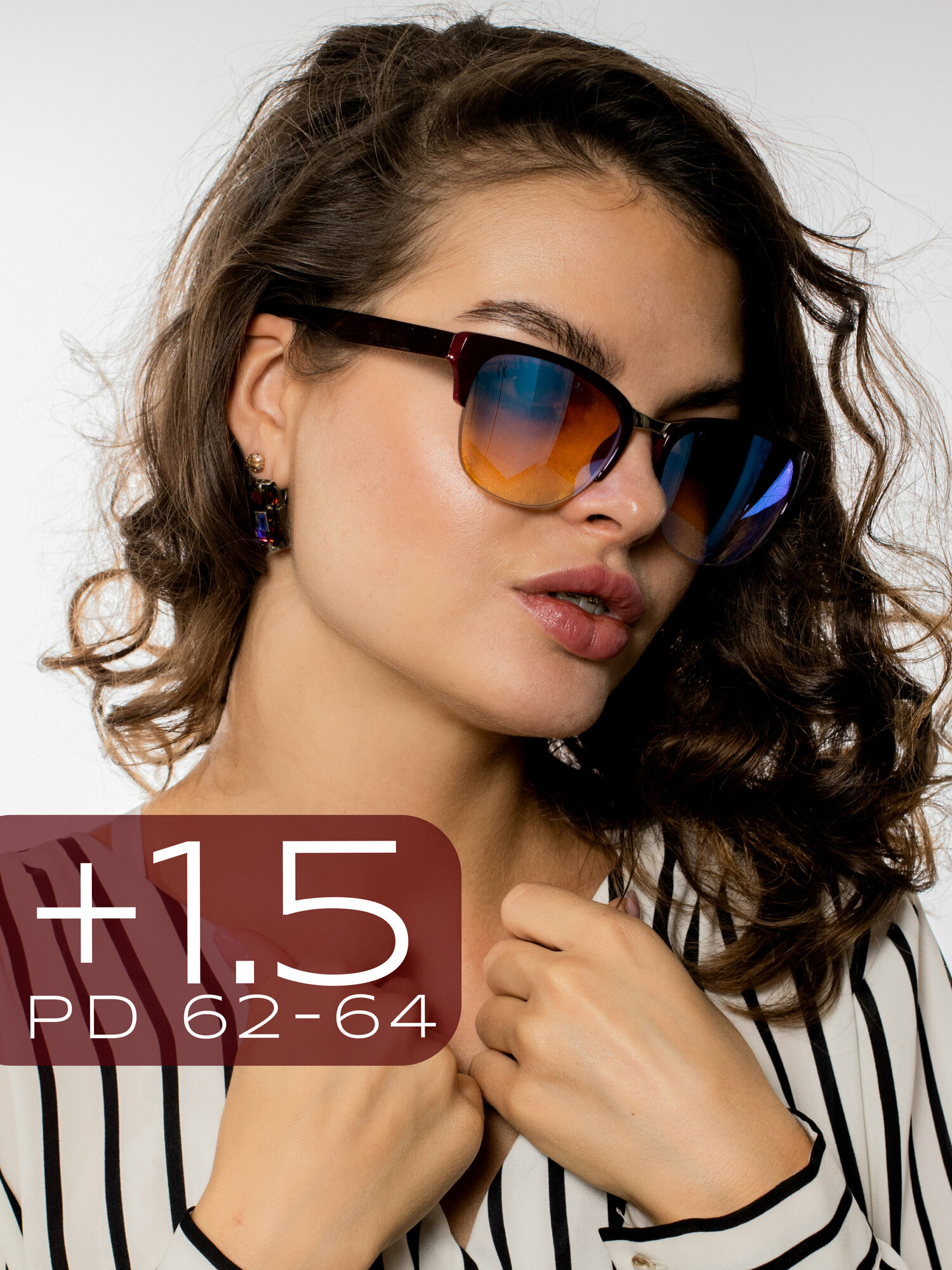 Готовые очки для чтения +1.5 / Женские корригирующие очки с диоптриями +1,5