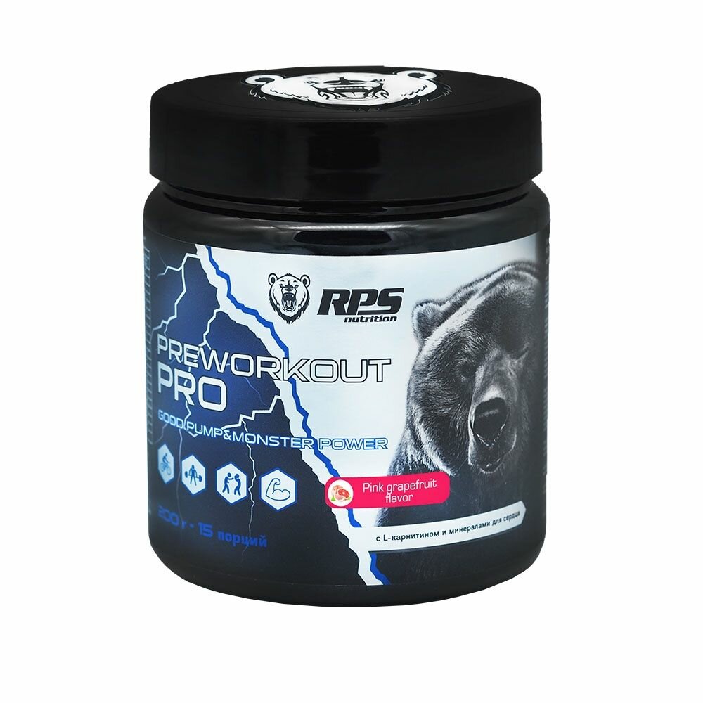 Предтренировочный комплекс RPS Nutrition Pre-Workout PRO, 200 г