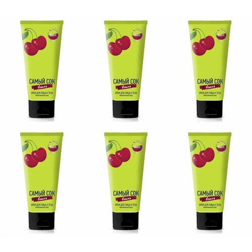 Самый СОК Крем для лица и тела С натуральным соком Вишни, комплексный уход, 175 мл, 6 шт