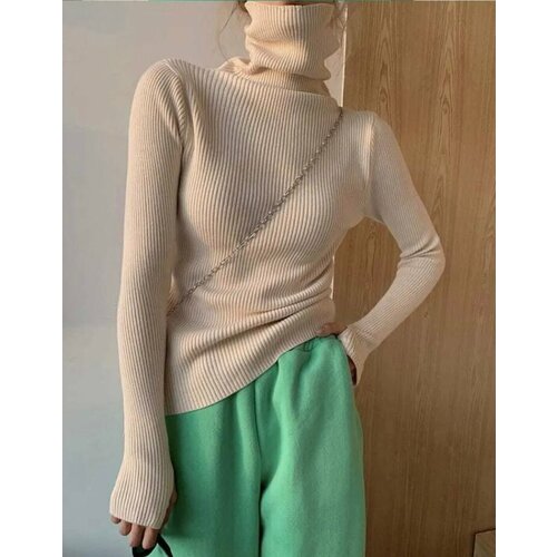 фото Водолазка, размер m, бежевый нет бренда