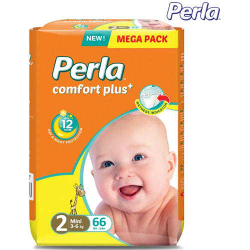 Подгузники Perla COMFORT MINI 3-6 кг 66 шт