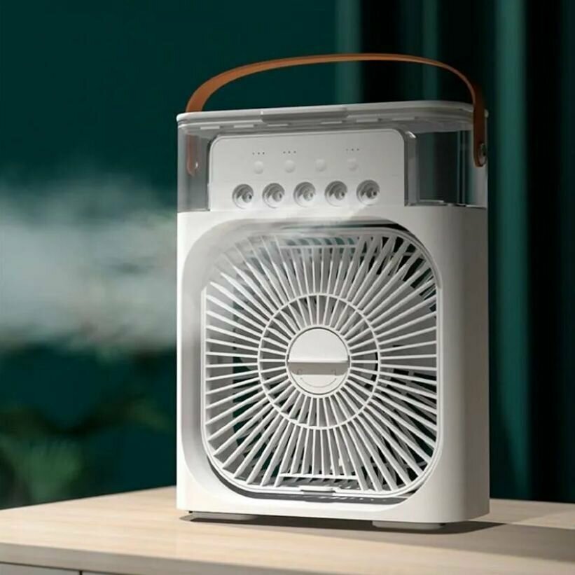 Мини-кондиционер, Портативный вентилятор с водяным охлаждением и ночной подсветкой - фотография № 6