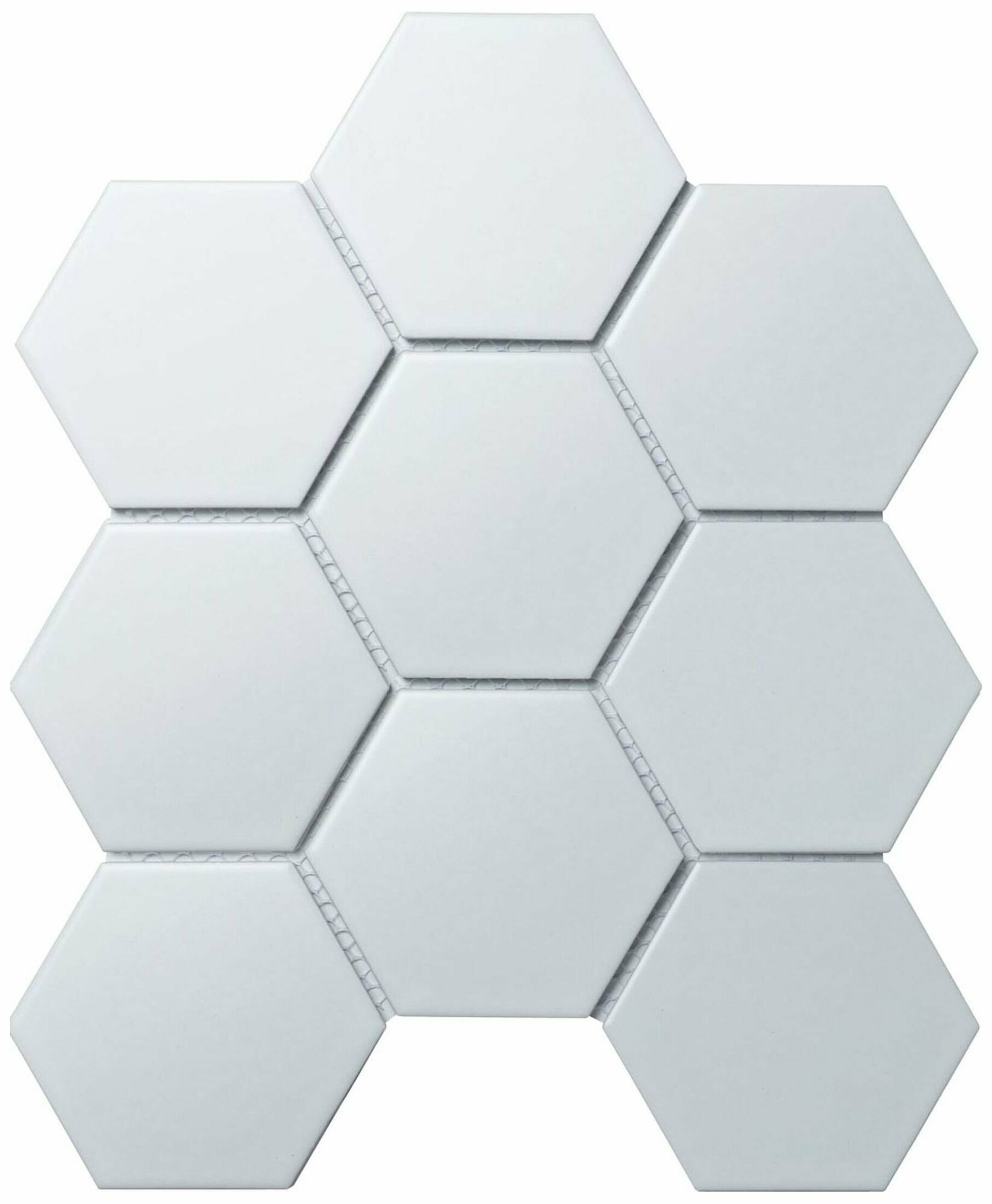 Керамическая мозаика StarMosaic Hexagon big белая 29,5х25,6 см