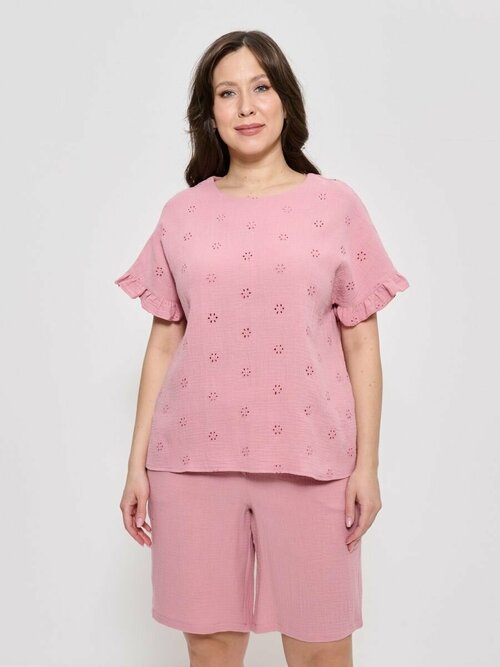 Блуза  CLEO, размер 52, розовый