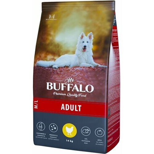 Баффало 78854/B130 ADULT M/L сух. д/собак средних и крупных пород Курица 14кг