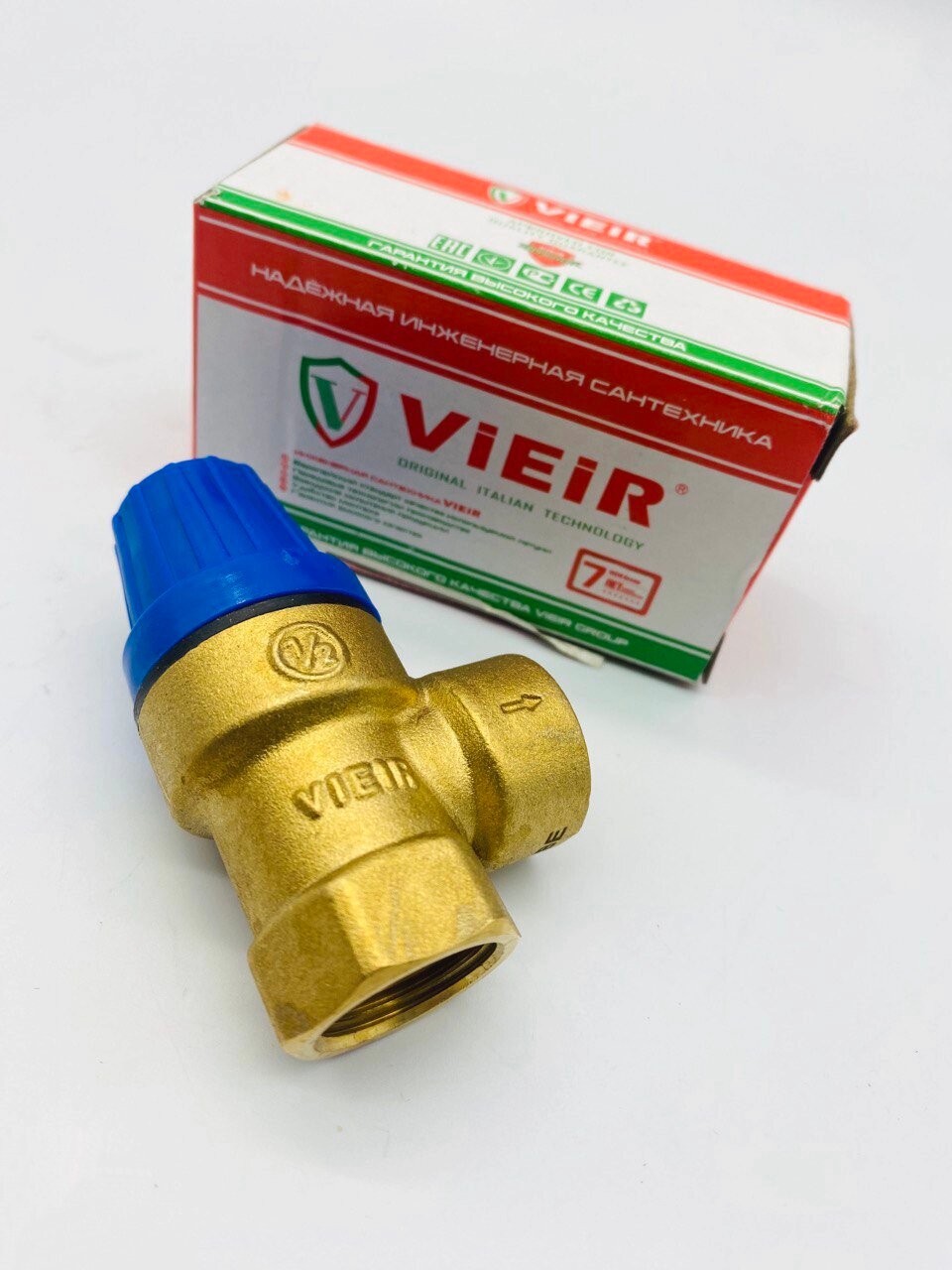 Предохранительный клапан 1/2" х1/2" синий "ViEiR" 6 бар — фото 7