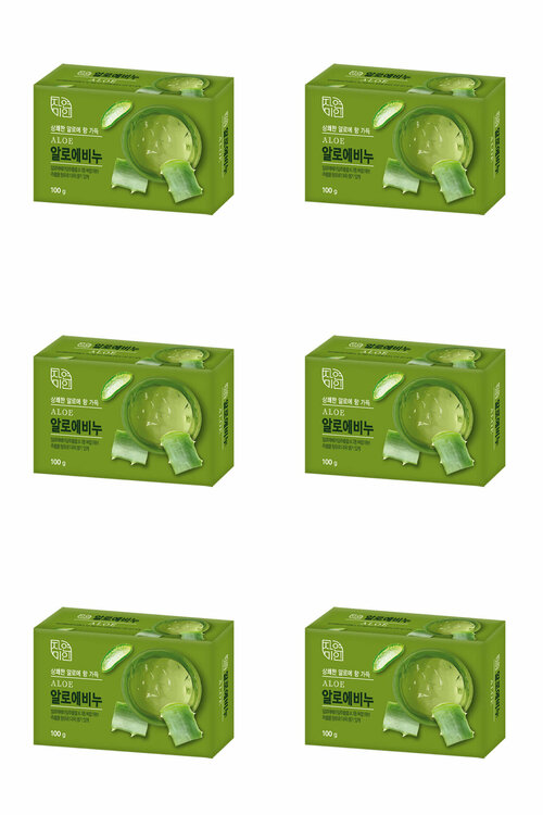 Mukunghwa Мыло для тела Fresh Aloe Soap 100 гр 6 шт