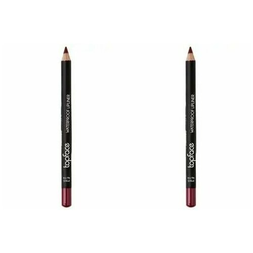 Topface Карандаш для губ водостойкий Waterproof Lipliner №110, 1,14 г, 2 шт.