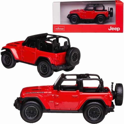 Машина металлическая 1:43 JEEP Wrangler Rubicon, цвет красный машина new bright 1 10 jeep 61079uls