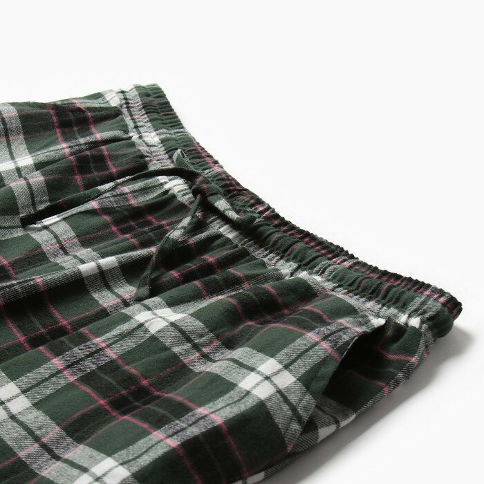 Пижама женская (рубашка и брюки) Kaftan р. 48-50, зеленый 9881325 - фотография № 6