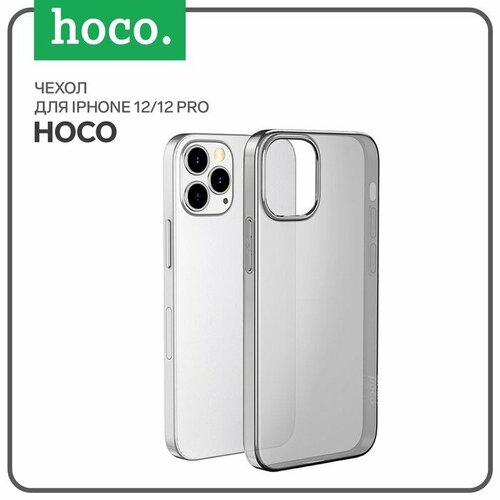 Чехол Hoco, для iPhone 12/12 Pro, полиуретан (TPU), толщина 0.8 мм, анти износ, прозрачный hoco чехол hoco для iphone 12 12 pro полиуретан tpu толщина 0 8 мм анти износ прозрачный
