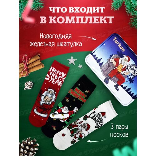 фото Носки , 3 пары, размер 36-41, мультиколор китай