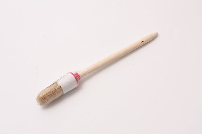 Кисть круглая MTX № 4 (25) натуральная щетина деревянная ручка 82074