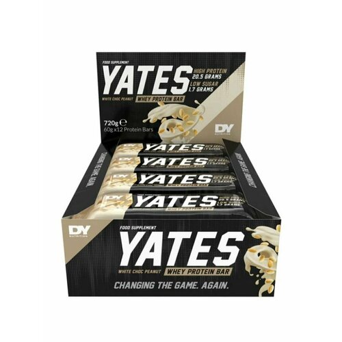 Протеиновый батончик Dorian Yates "WHITE CHOCOLATE PEANUT", 12шт по 60г