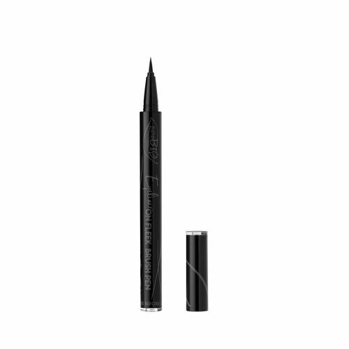 Подводка для глаз On Fleek Brush pen черная, 0,69 мл, PuroBio Cosmetics (ПуроБио Косметикс)