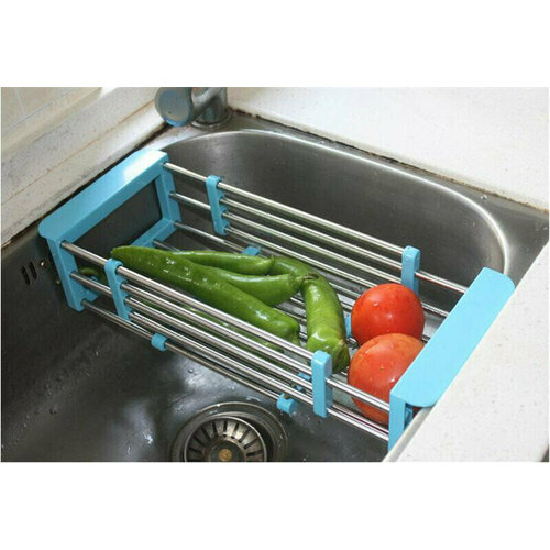 Раздвижная сушилка для овощей и фруктов на раковину серая раздвижная сушилка на раковину 68900₽