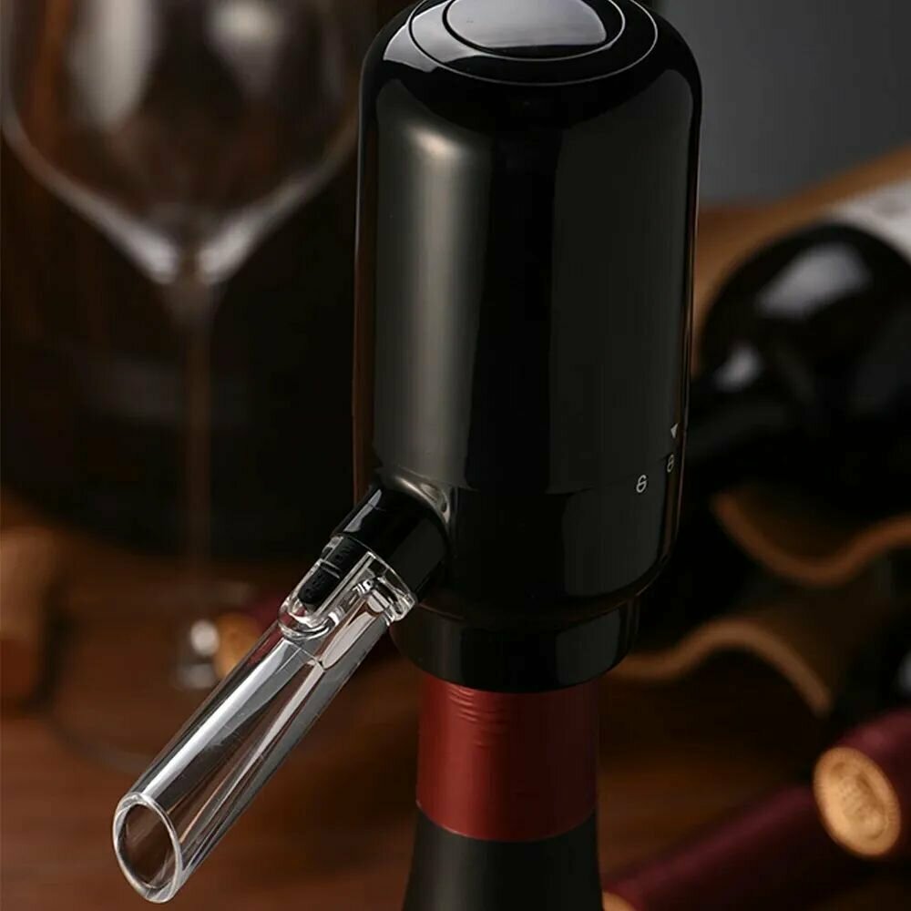 Электрический аэратор Electric wine Aerator Dispenser черный / диспенсер / винная система розлива / для вина / в подарочной упаковке