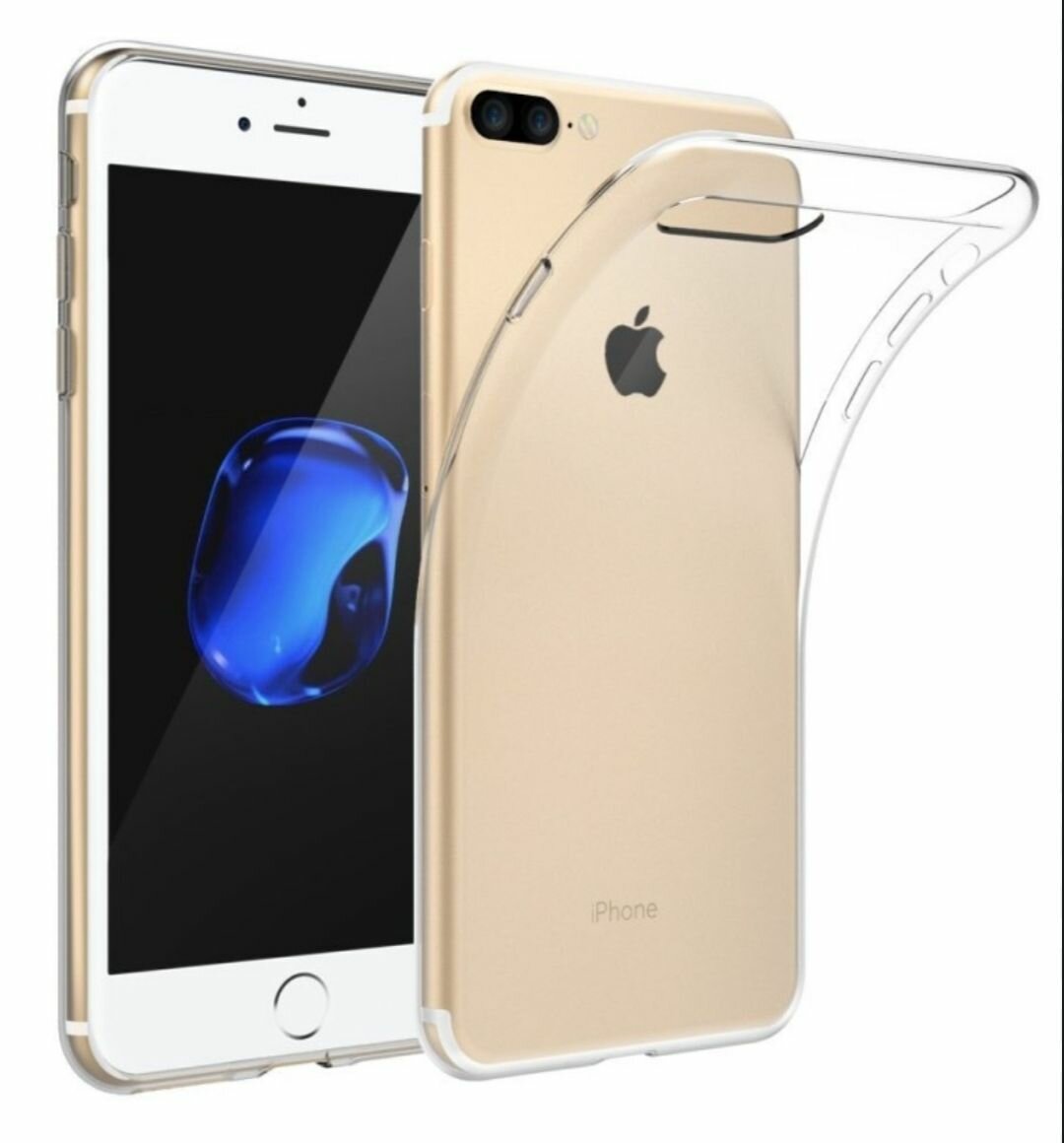 Apple iPhone 7 plus / 8 plus силиконовый прозрачный чехол, эпл айфон 7 плюс 8+ 7+