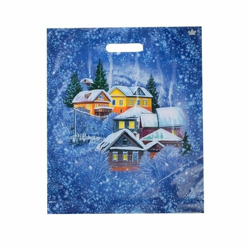 Пакет Домики полиэтиленовый с вырубной ручкой 45х38 см 60 мкм 50 шт 3295₽