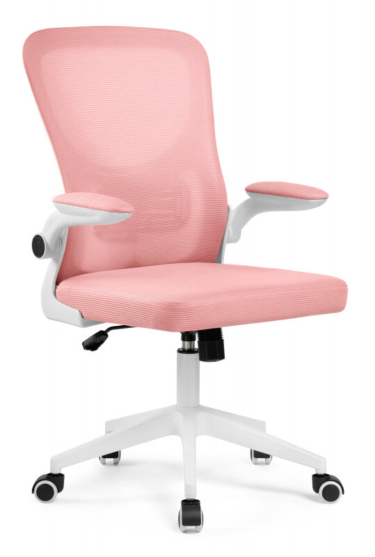 Кресло офисное Woodville Konfi pink / white