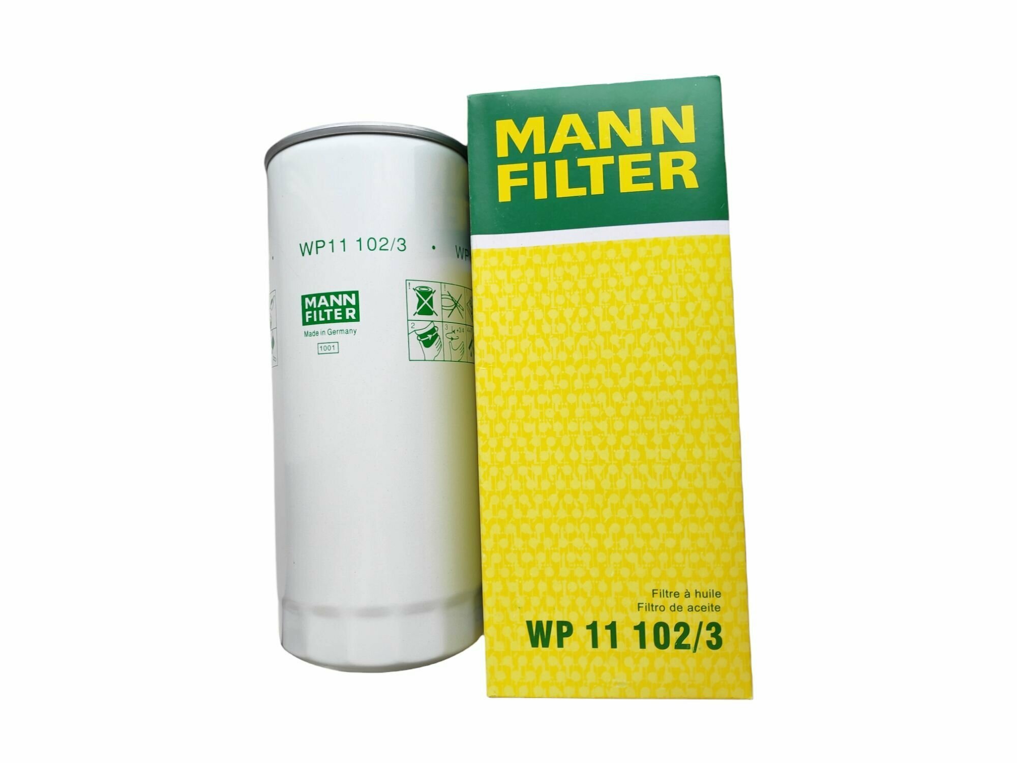 Фильтр масляный MANN FILTER WP111023 для Volvo, Renault Trucks и др.