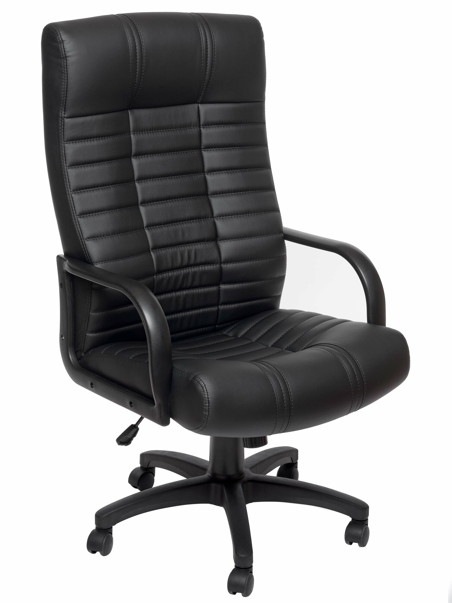 Компьютерное офисное кресло РосКресла Атлант-1 руководителя, обивка: искусственная кожа, цвет: черный