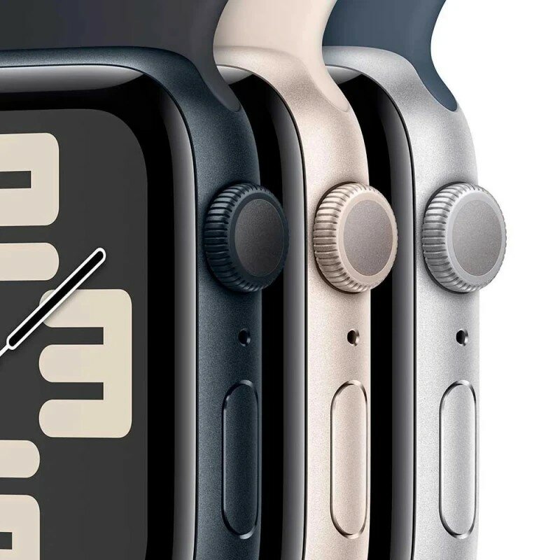 Умные часы Apple Watch SE 2023 GPS 44mm M/L MRE93 корпус из алюминия, Sport Band браслет (Midnight, Midnight) — фото 1