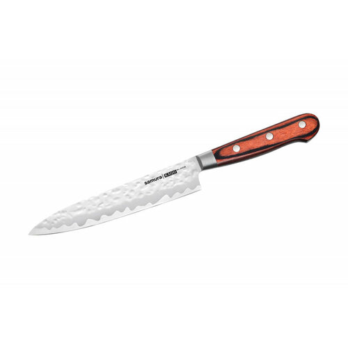 Нож кухонный универсальный Samura KAIJU SKJ-0023B/K, 150 мм, AUS-8, дерево, с больстером