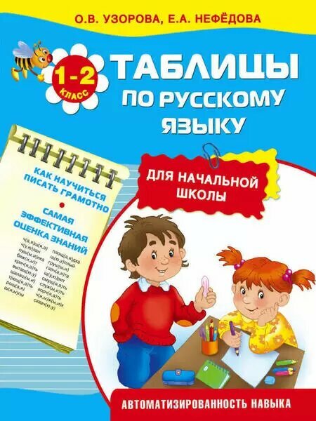 Узорова О. В. Таблицы по русскому языку для начальной школы. 3000 примеров