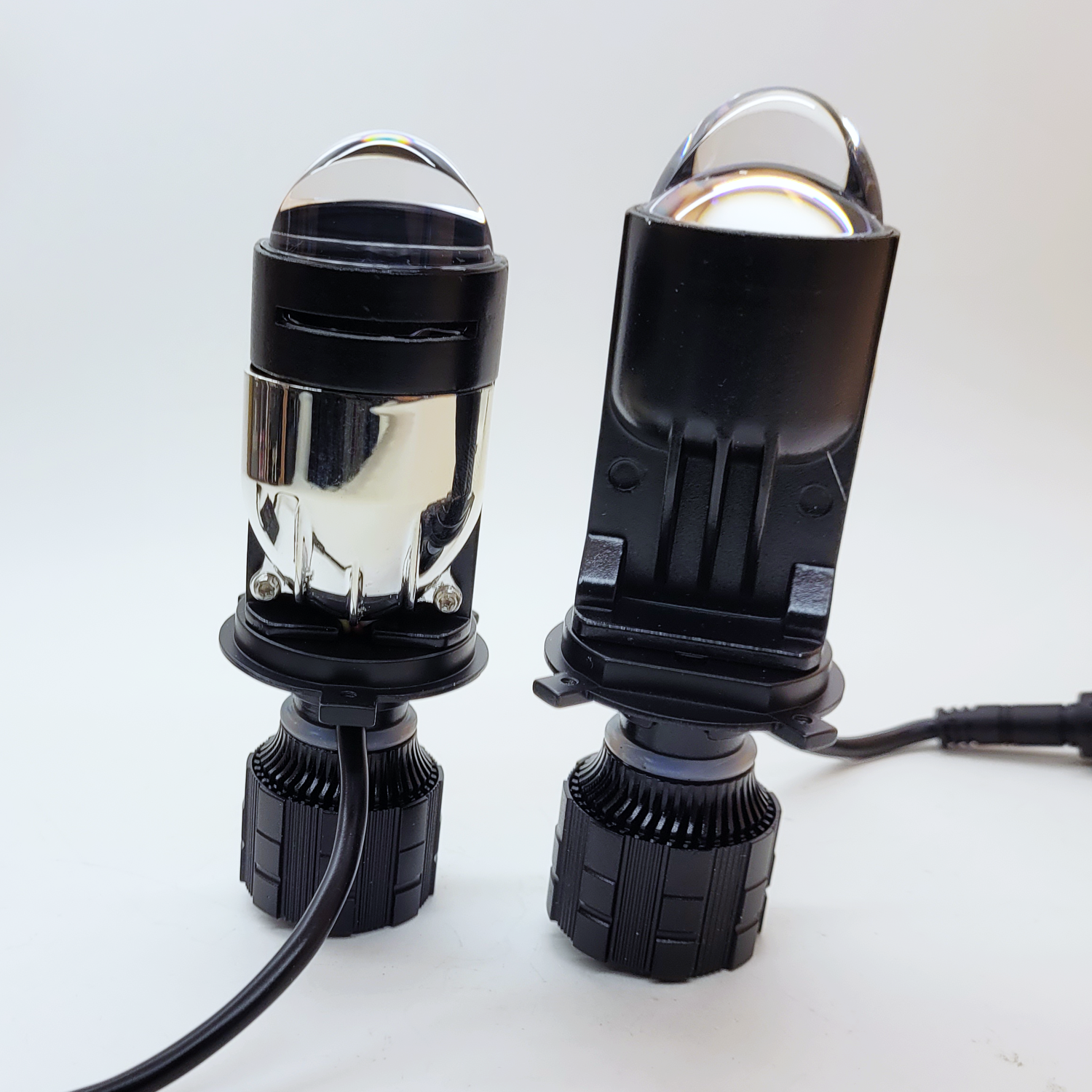 Светодиодные лампы H4, Bi-LED мини линзы H4 A7, Canbus, белые 6000k, 2 шт — фото 1