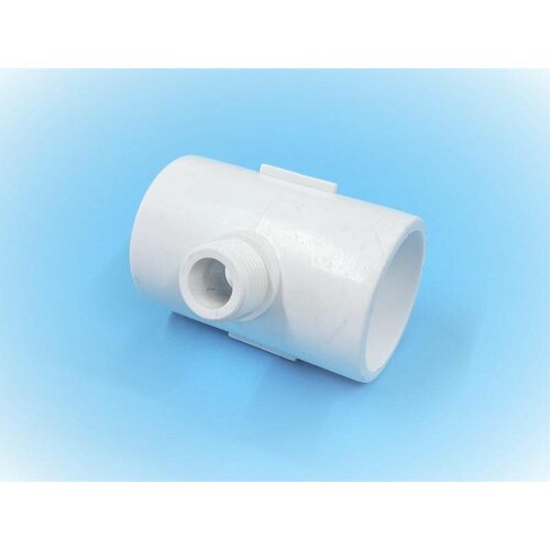 Тройник 48*1\2*48мм со штуцером дренажа помпы гидромассажа ванны Appollo