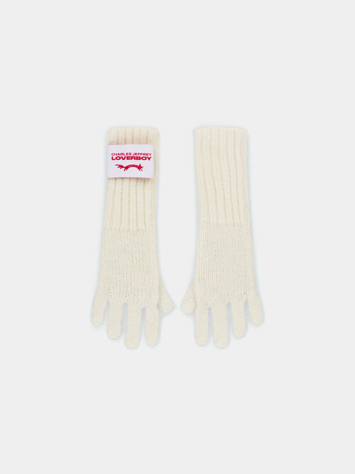 Перчатки Charles Jeffrey Loverboy Mohair Gloves, кремовый