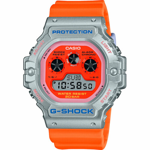 Наручные часы CASIO G-Shock DW-5900EU-8A4, серый, оранжевый