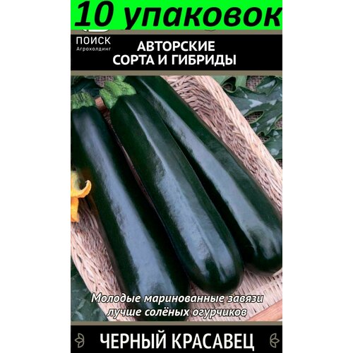 Семена Кабачок Черный красавец зелёный 10уп по 12шт (Поиск) семена кабачок черный красавец зелёный 10уп по 12шт поиск