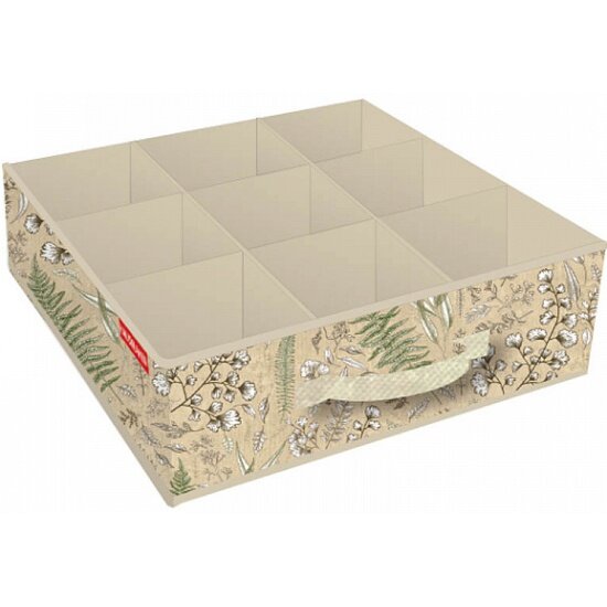 Органайзер Hausmann 35х27х9 см растительный принт/бежевый