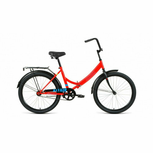 Городской велосипед Altair City 24 FR (2023), рама 16, красно-голубой складной велосипед altair city 24 2021 голубой белый рама 16