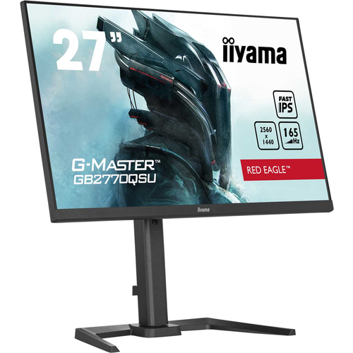 IIYAMA Монитор LCD 27' [16:9] 2560х1440(WQHD) IPS, nonGLARE, 165 Hz, 400cd/m2, H178°/V178°, 1000:1, 80M:1, 16.7M, 0,5 ms, HDMI, DP, USB-Hub, Height adj, Tilt, Swivel, Speakers, 1Y, Black